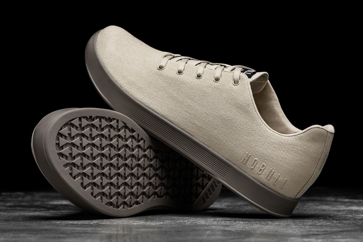 Nobull Canvas Women's Trainers Beige | Australia (ZK1032)